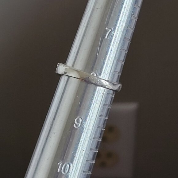 Vintage CZ Pave Crystal Prong Set 2 Row Sterling Silver Band Ring - Picture 12 of 12